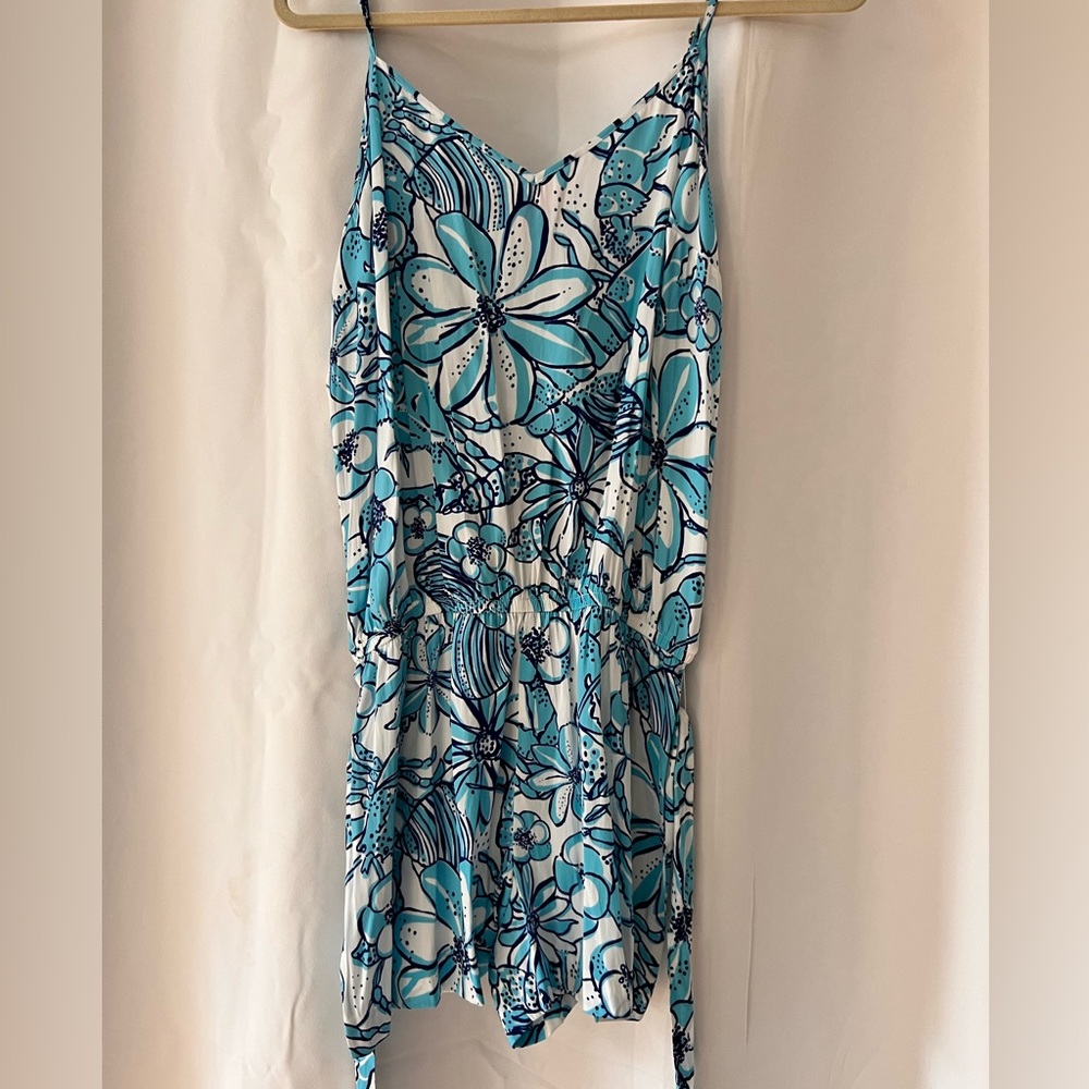 Lilly Pulitzer blue romper size M